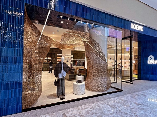 Bamboo art appears at Loewe store in Bahrain