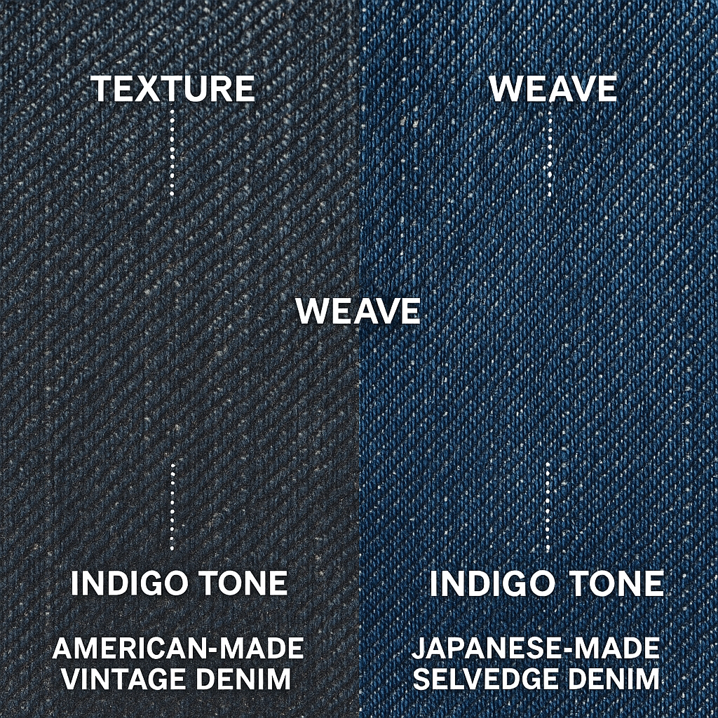 Comparing American denim and Japanese denim