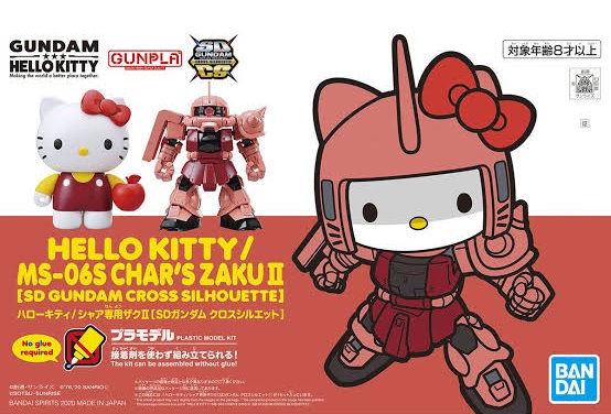Gundam plastic model and Hello Kitty collaboration