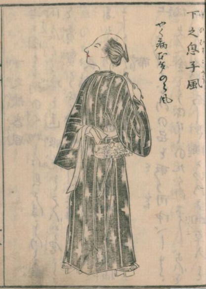 Fashion when going out with prostitutes in the Edo period, from "Tosei Fuzoku Tsu"