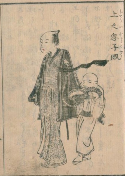 Fashion when going out with prostitutes in the Edo period, from "Tosei Fuzoku Tsu"