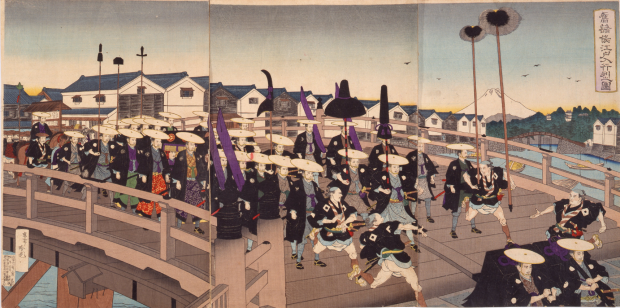 Adachi Ginko, "Former feudal lords' procession into Edo," owned by Edo-Tokyo Museum, Tokyo