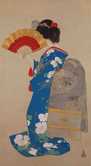 Takeuchi Seihō, "Are in the Evening Shower," 1909, Takashimaya Historical Museum