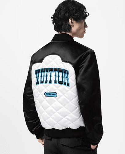 Louis Vuitton Bicolor Satin Bomber Jacket
