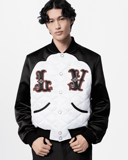 Louis Vuitton Bicolor Satin Bomber Jacket